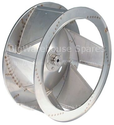 Fan wheel D1 ø 350mm H1 135mm blades 6 D2 ø 10mm D3 ø 10mm H2 37
