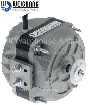 Fan motor 10W 230V 50-60Hz L1 44mm L2 54mm L3 85mm W 84mm cable
