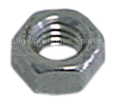 Hexagonal nut thread M6 H 5mm WS 10 SS DIN/ISO DIN 934 / ISO 403
