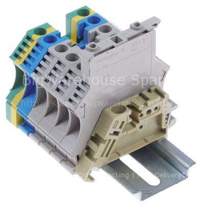 Rail-mounted terminal block cross section 6mm² suitable fuse 5x2