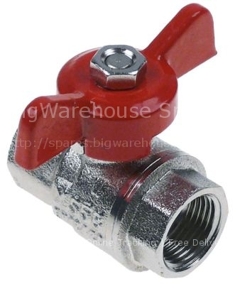 Ball valve connection 3/8" IT - 3/8" IT DN10 total length 42mm