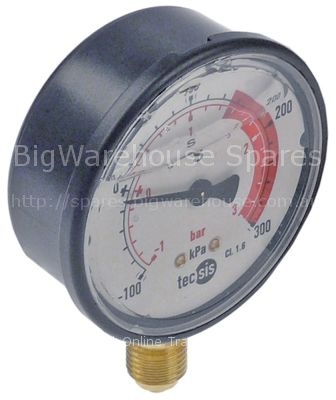 Manometer ø 68mm pressure range -1 up to +3bar connection lower