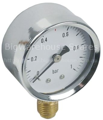 Manometer ø 52mm pressure range 0 up to 1bar connection marking