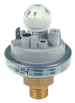 Pressure control pressure range 10-50mbar connection 1/4"