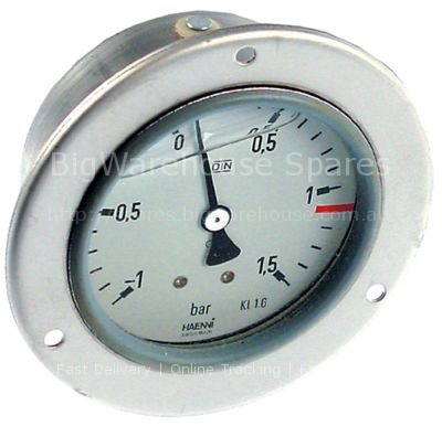 Manometer ø 60mm pressure range -1.5 up to +1.5bar connection on