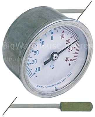 Thermometer mounting ø 52mm t.max. 40°C -40 up to +40°C probe ø