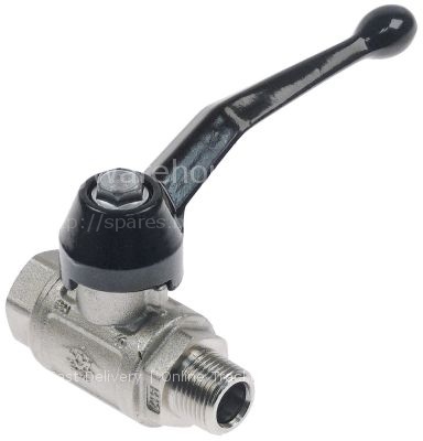 Ball valve connection 3/8" IT - 3/8" ET DN10 total length 62mm w