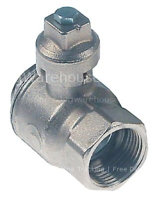 Ball valve without handle L 67mm shaft ø 17x17mm inlet 1" IT out