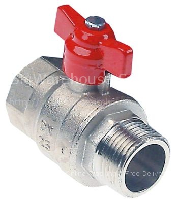 Ball valve connection 1" IT - 1" ET DN25 total length 79mm