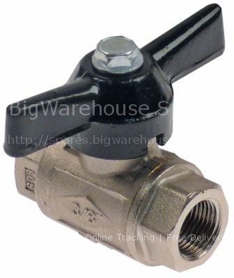 Ball valve connection 3/8" IT - 3/8" IT DN10 total length 54mm