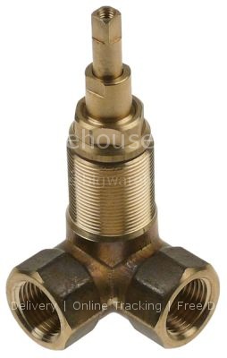 Shut-off valve connection 1/2" 1/2" right total length 34mm moun