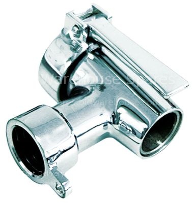 Drain tap with chrome-plated metal handle nickel silver connecti