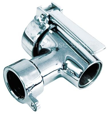 Drain tap with chrome-plated metal handle A 101mm B1 54mm B2 127