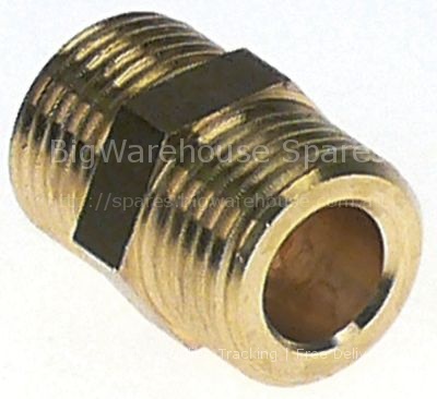 Double nipple brass thread 1/2" - 1/2" Qty 1 pcs