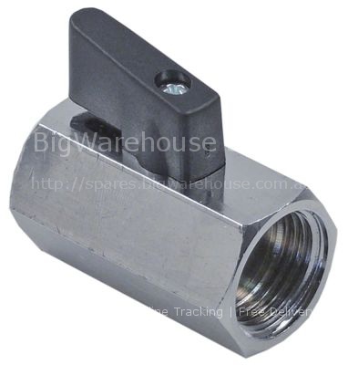 Ball valve connection 1/2" IT - 1/2" IT DN10 total length 47mm c
