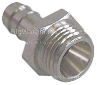 Hose connector nickel-plated brass straight thread 1/2" hose ø 1