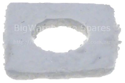 Gasket L 15mm W 15mm hole ø 8mm thickness 2mm for heating elemen