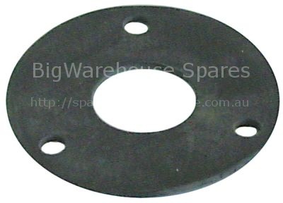 Gasket D1 ø 26mm D2 ø 70mm thickness 2mm rubber with 3 screw hol