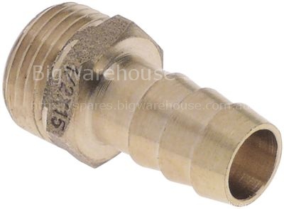 Hose connector brass straight thread 1/2" hose ø 15mm Qty 1 pcs