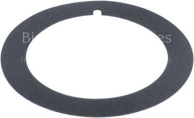 Gasket with notch rubber ø 120mm ID ø 88mm thickness 1mm