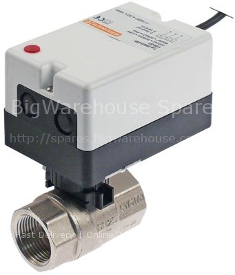 Ball valve inlet 1" IT outlet 1" IT with plug 230V L 152mm 50/60