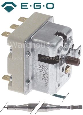 Safety thermostat switch-off temp. 230°C temperature range °C 3-