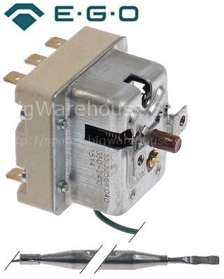 Safety thermostat switch-off temp. 350°C 3-pole 3NC 20A probe ø