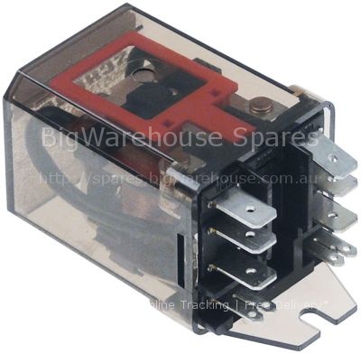 Relay SCHRACK 230VAC 25A 2CO connection F6.3 with mounting strap