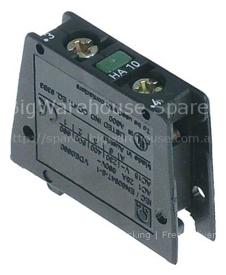 Auxiliary contact contacts 1NO AC15 6A for contactors K2/K5 conn