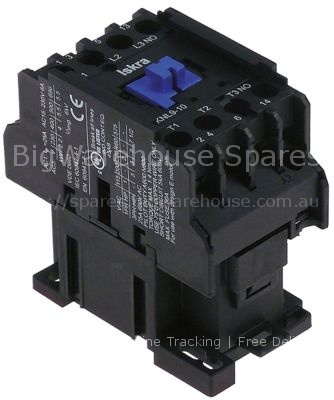 Power contactor resistive load 25A 230VAC (AC3/400V) 9A/4kW main