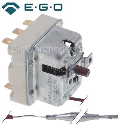 Safety thermostat switch-off temp. 160°C 3-pole probe ø 6mm prob