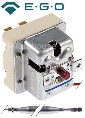 Safety thermostat switch-off temp. 150°C 2-pole 1x20/1x0.5A prob