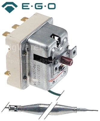 Safety thermostat switch-off temp. 170°C 3-pole 20A probe ø 6mm