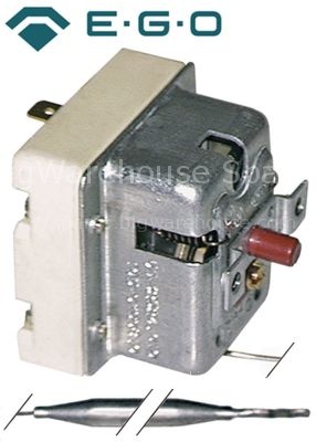 Safety thermostat switch-off temp. 150°C 1-pole 20A probe ø 6mm