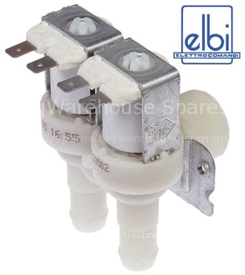 Solenoid valve double angled 230VAC inlet 3/4" outlet 13.5mm DN1