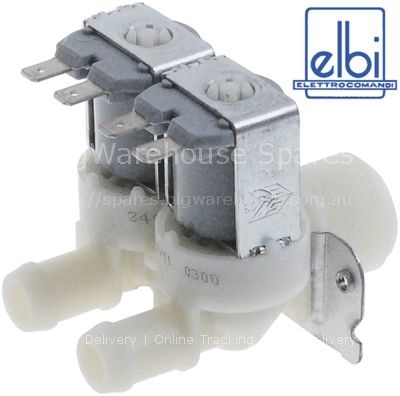 Solenoid valve double straight 24V inlet 3/4" outlet 13.5mm DN10