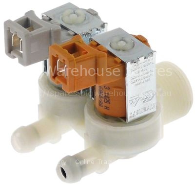 Solenoid valve double straight 230VAC inlet 3/4 outlet 12mm EATO
