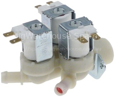 Solenoid valve triple straight 230VAC inlet 3/4" outlet 11,5mm i