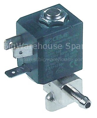 Solenoid valve SS 230V inlet 6,5mm outlet 6,5mm -10 up to 140°C