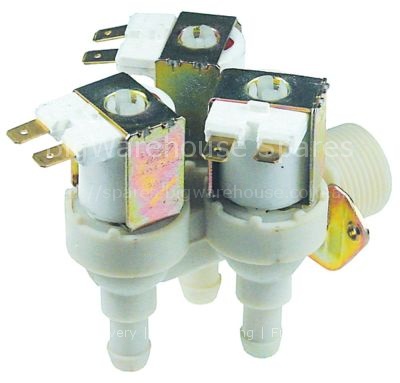 Solenoid valve triple angled 230VAC inlet 3/4" outlet 11.5mm t.m