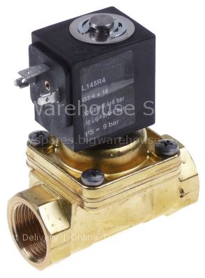 Solenoid valve 2-ways 24VAC inlet 3/4" outlet 3/4" connection 3/