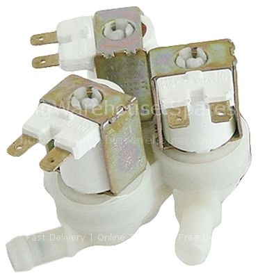 Solenoid valve triple straight 230VAC inlet 3/4" outlet 11.5mm t
