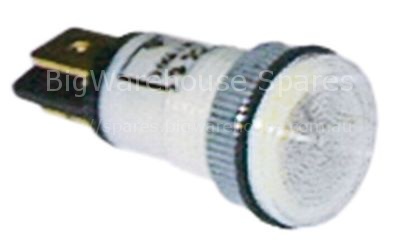 Indicator light ø 13mm 24V clear connection male faston 6.3mm sc