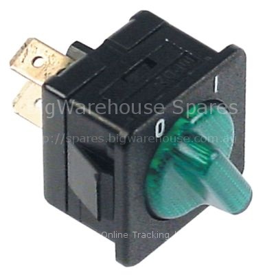Rotary switch 2 0-1 sets of contacts 1 250V 16A illuminated conn
