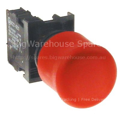 Switch mounting measurements ø22mm red complete EMERGENCY SHUT-D