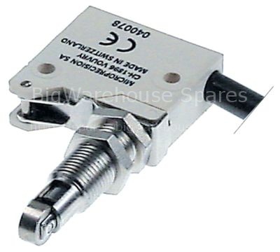 Microswitch with roller plunger 250V 6A 1CO connection cable L1