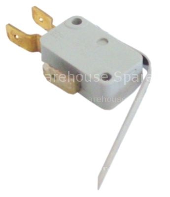 Microswitch with lever 250V 6A 1CO connection male faston 6.3mm