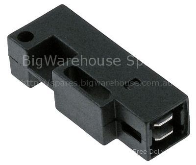 Magnetic switch L 50mm W 19mm 1NO 250V 1A P max. 50W connection