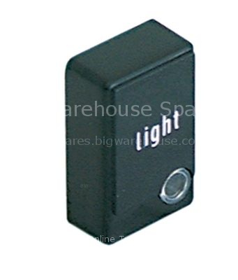 Push button L 25mm W 19,5mm black light