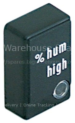 Push button L 25mm W 19,5mm black moisture